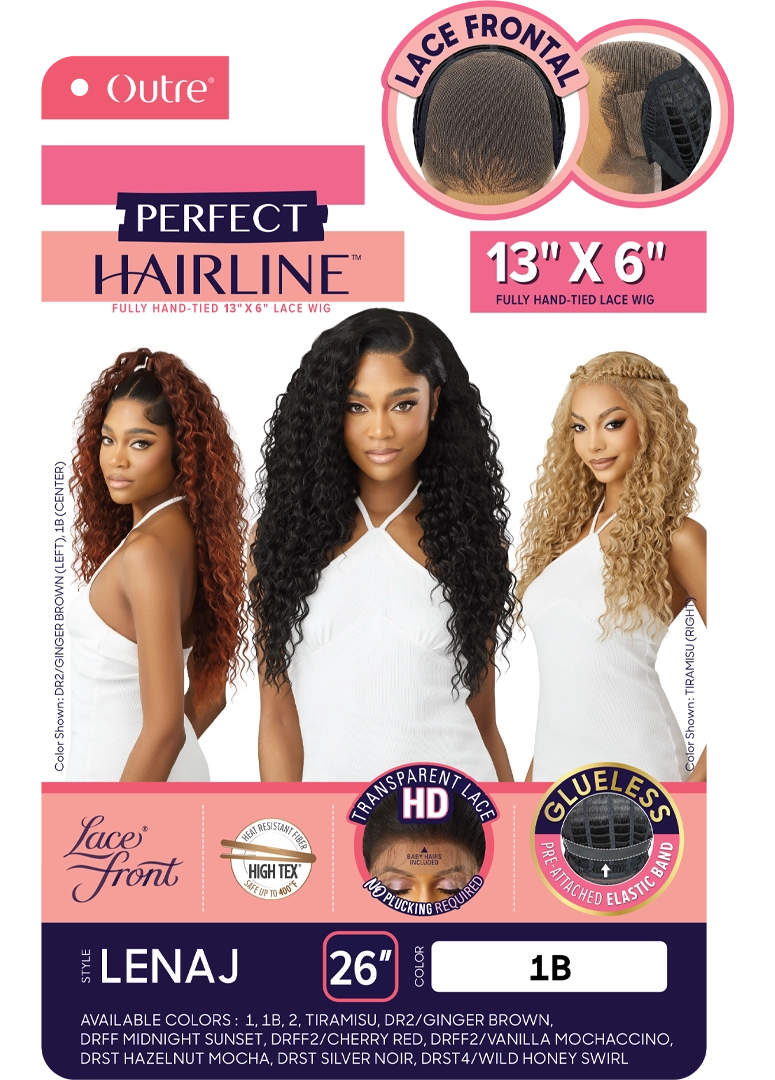 Outre Perfect Hairline 360 Frontal Lace 13"x 6" HD Transparent Lace Front Wig Lenaj - Elevate Styles