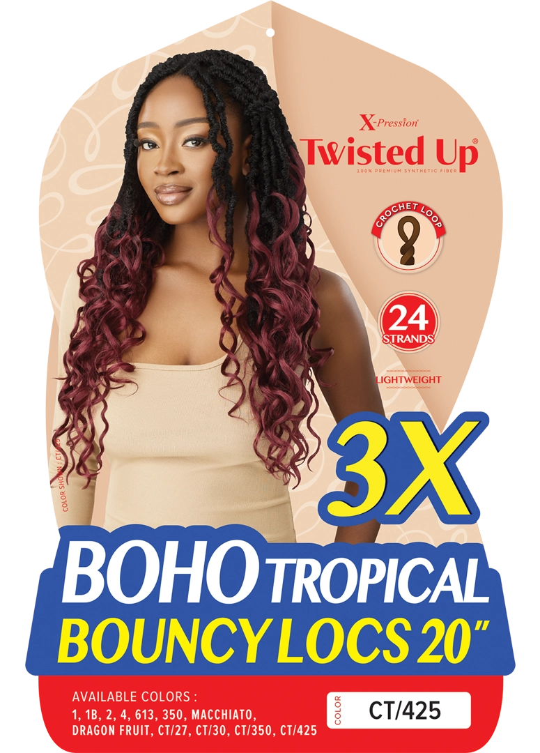 Outre X Pression Twisted Up Boho Tropical Bouncy Locs 20" 3X