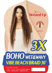 Thumbnail for Outre X Pression Twisted Up Boho Wet & Wavy Vibe Beach Braid 30