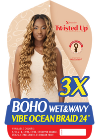 Thumbnail for Outre X Pression Twisted Up Boho Wet & Wavy Vibe Ocean Braid 24