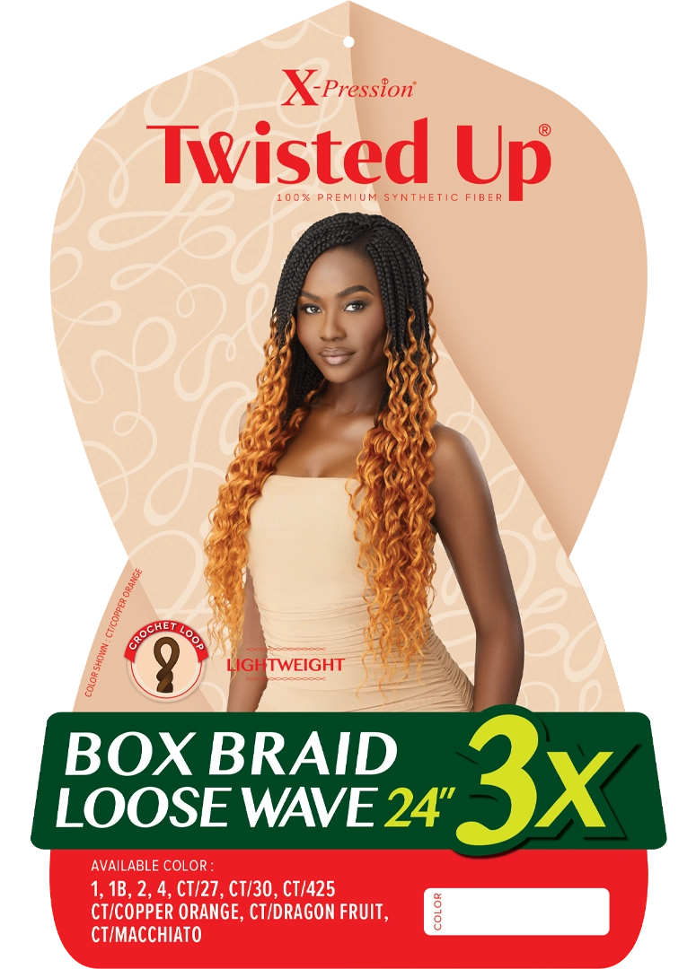 Outre X Pression Twisted Up Box Braid Loose Wave 24" 3x