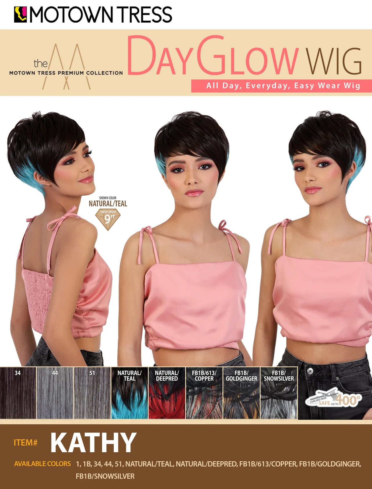 Motown Tress Premium Collection DayGlow Wig - KATHY - Elevate Styles