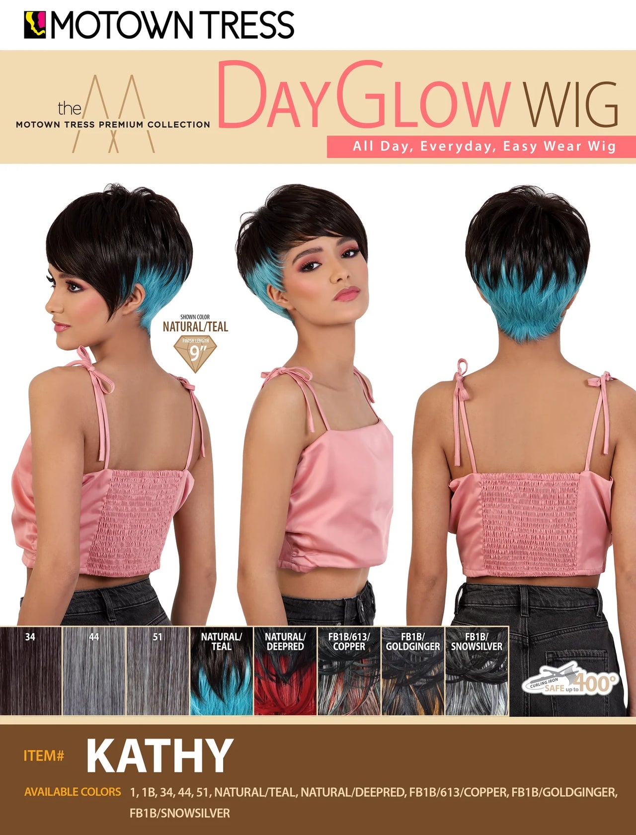 Motown Tress Premium Collection DayGlow Wig - KATHY - Elevate Styles