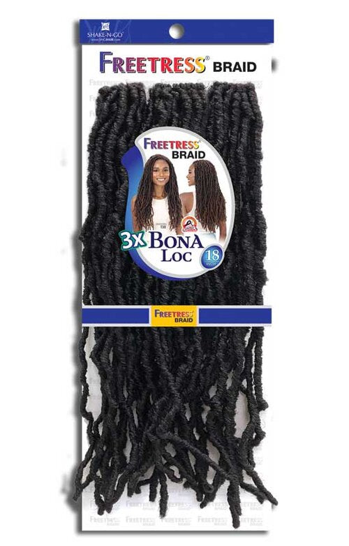 Shake N Go Freetress Braid 3x Bona Locs 18" *COLOR 2 ONLY*