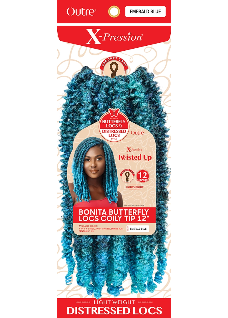 Outre X-Pression Twisted Up Bonita Butterfly Locs Coily Tip 12" - Elevate Styles