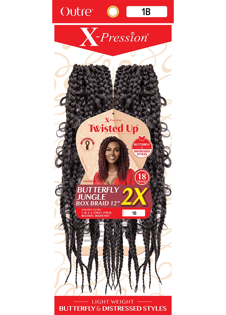 Outre X Pression Twisted Up Butterfly Jungle Box Braid 12" 2X