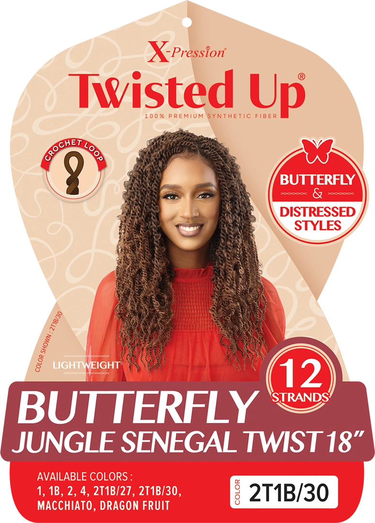 Outre X Pression Twisted Up Butterfly Jungle Senegal Twist 18"