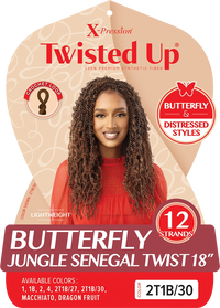 Thumbnail for Outre X Pression Twisted Up Butterfly Jungle Senegal Twist 18