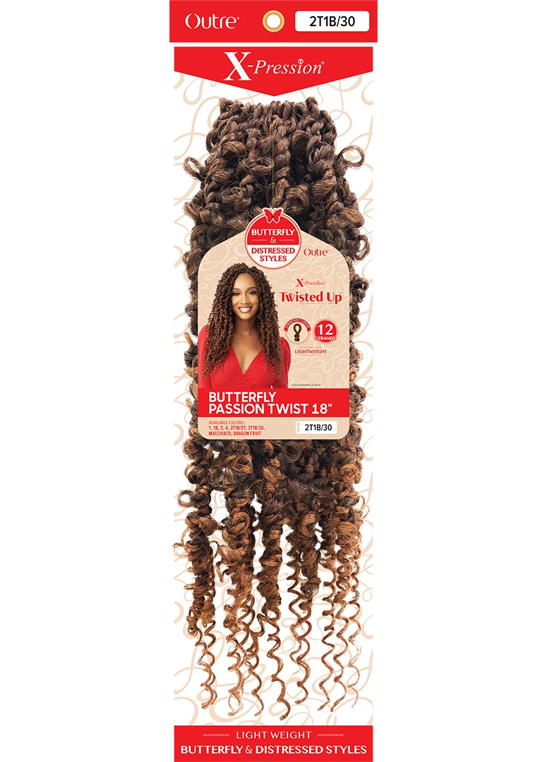 Outre X Pression Twisted Up Butterfly Passion Twist 18"