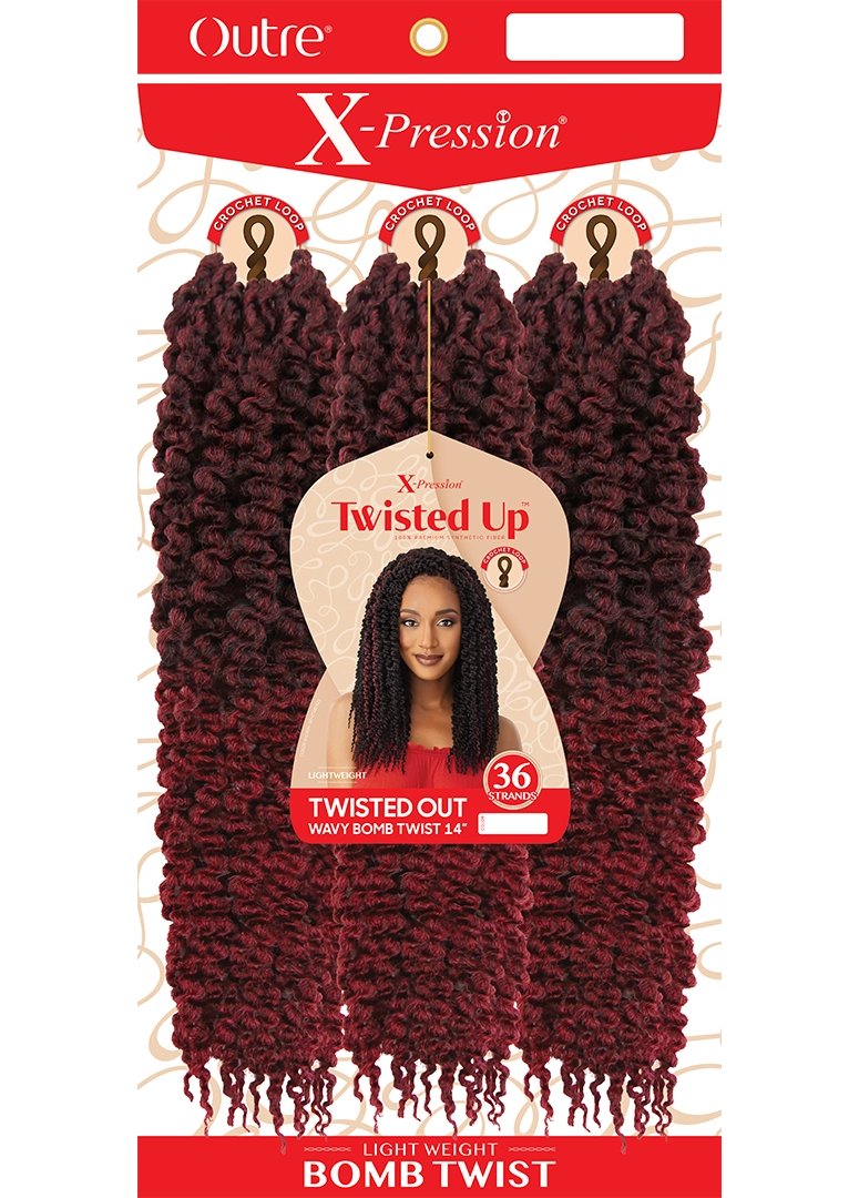 Outre X-Pression Twisted-Up Twisted Out Wavy Bomb Twist 14" - Elevate Styles