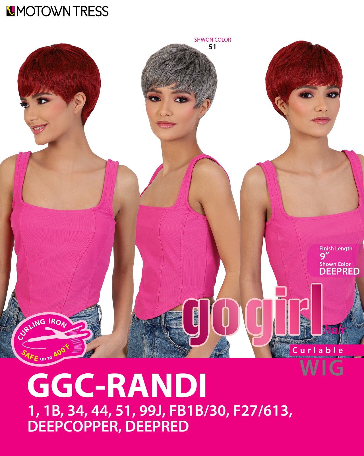 Motown Tress Go Girl Curlable Wig GGC Randi - Elevate Styles