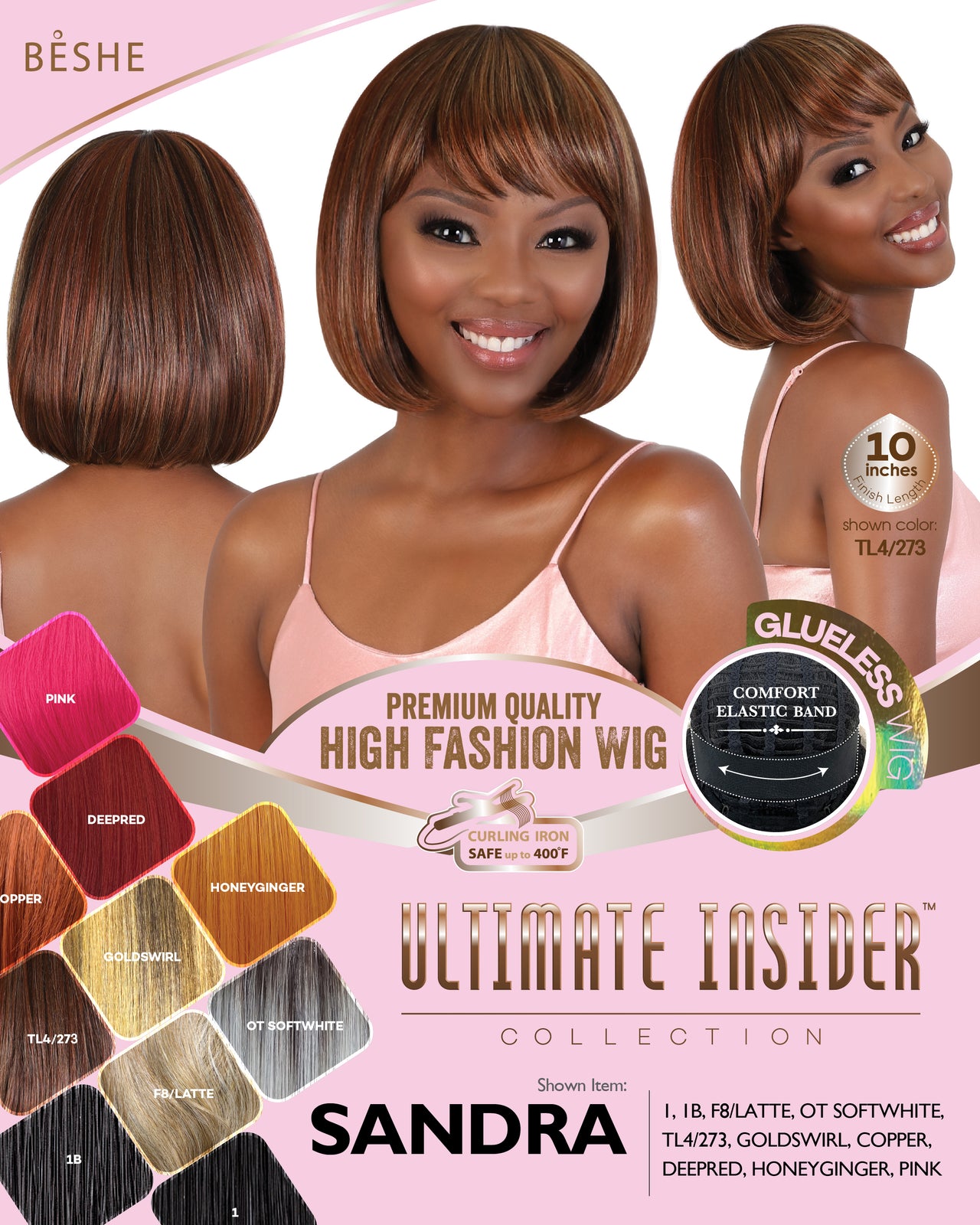 Beshe Ultimate Insider Collection Premium Fashion Wig Sandra - Elevate Styles