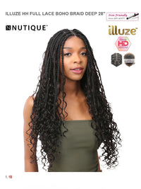 Thumbnail for Illuze 100% Human Hair Full Lace Boho Braid Deep 28