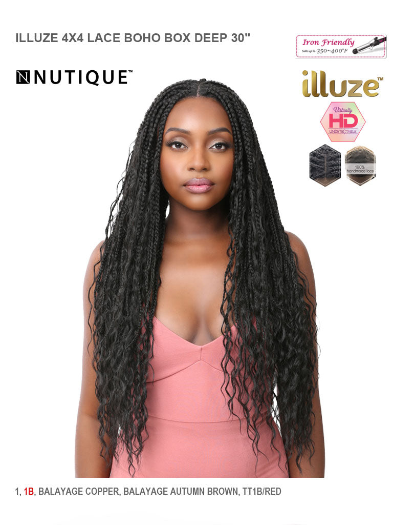 Nutique BFF ILLUZE 4x4 Lace Braided Boho Box Deep 30" - Elevate Styles