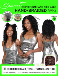 Thumbnail for Motown Tress HD BOHO BOX BRAID Small Triangle Method Lace Front Wig WLBB.WINK