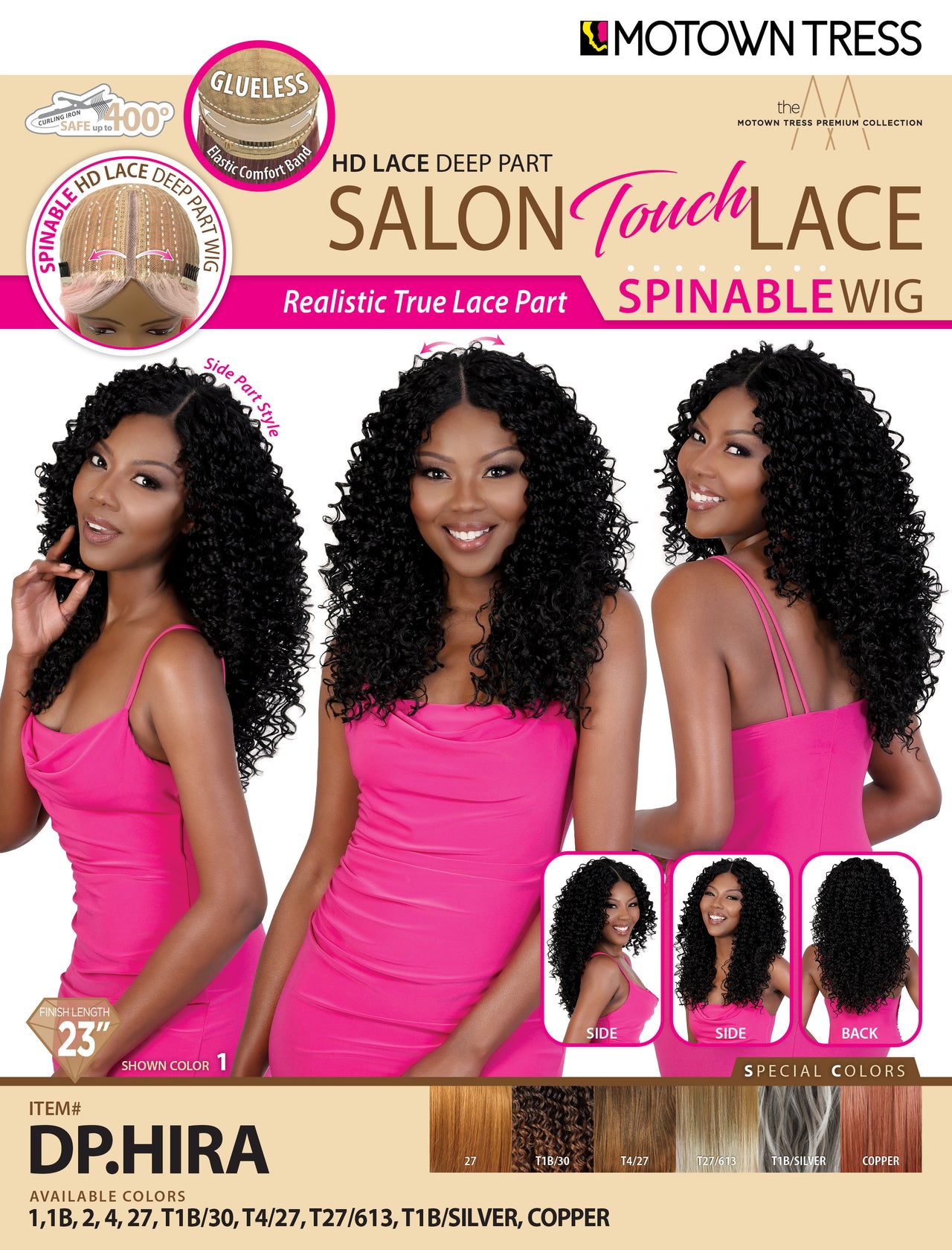 Motown Tress HD Lace Extra Deep Part Salon Touch Wig DP Hira