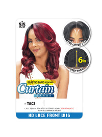 Thumbnail for Zury Sis Curtain Bangs HD Lace Front Wig LF Taci Color Shown SOMRTMERLOT