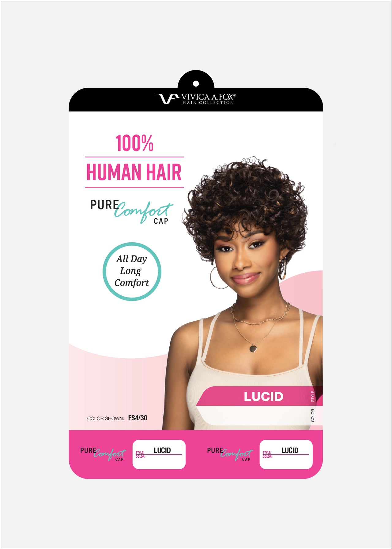 Vivica Fox 100% Human Hair Wig Pure Comfort Cap Wig Lucid