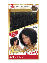 Thumbnail for NATURALISTAR 100% REMI HUMAN HAIR CLIP-ON 9 4B KINKY 12