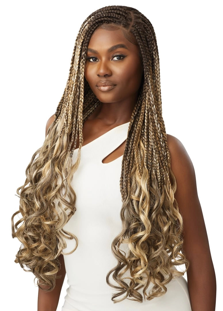 Outre 13"x 4" HD Pre-Braided Lace Front Wig French Curl Box Braids 32" - Elevate Styles