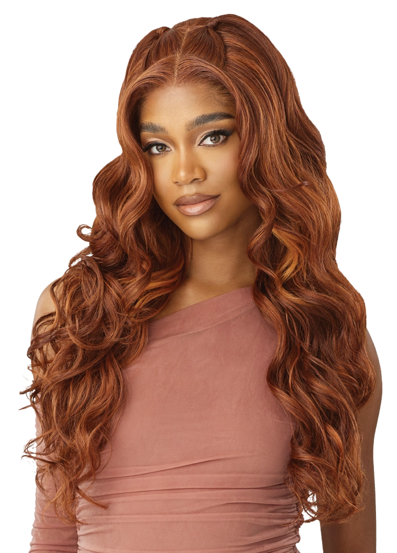 Outre 5"x 5" HD Lace Closure Lace Front Wig HHB Glam Curls 24"