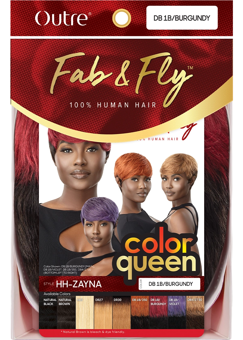 Outre Fab&Fly™ Human Hair Full Cap Wig Color Queen Zayna QHFCQZAY