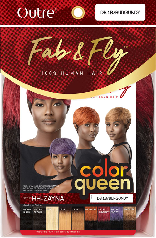 Outre Fab&Fly™ Human Hair Full Cap Wig Color Queen Zayna QHFCQZAY