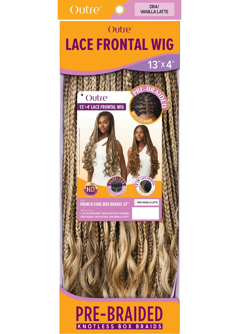 Outre 13"x 4" HD Pre-Braided Lace Front Wig French Curl Box Braids 32" - Elevate Styles