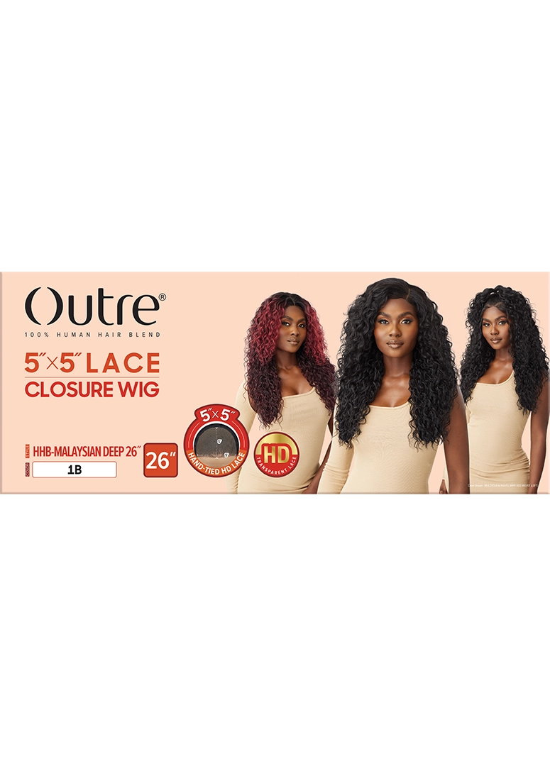 Outre 5"x 5" HD Lace Closure Lace Front Wig HHB-Malaysian Deep 26" - Elevate Styles