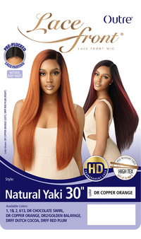 Thumbnail for Outre HD Pre-Plucked Lace Front Wig Natural Yaki 30 - Elevate Styles