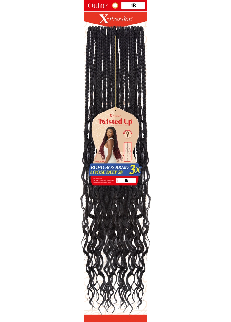 Outre X Pression Twisted Up Boho Box Braid Loose Deep 28" 3X