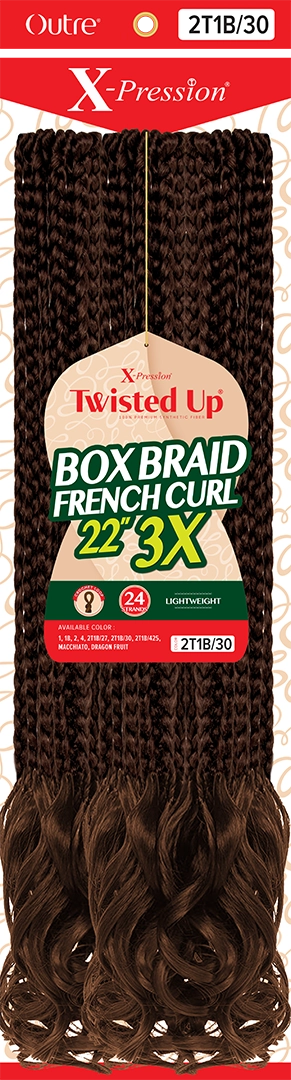 Outre X Pression Twisted Up Box Braid French Curl 22" 3X