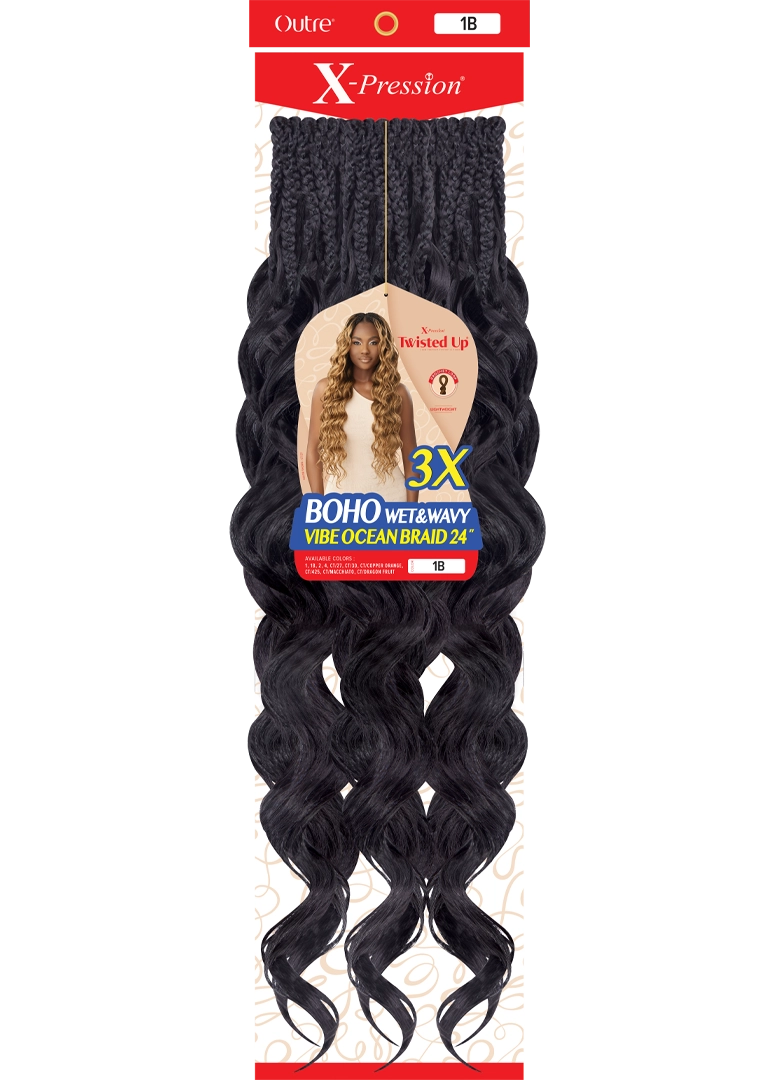 Outre X Pression Twisted Up Boho Wet & Wavy Vibe Ocean Braid 24" 3X