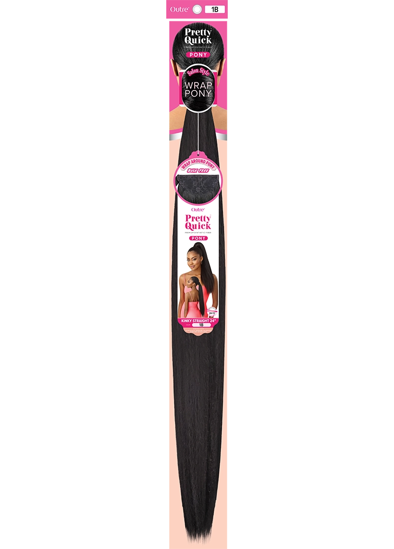 Outre Pretty Quick™ Wrap Pony Kinky Straight 24" - Elevate Styles