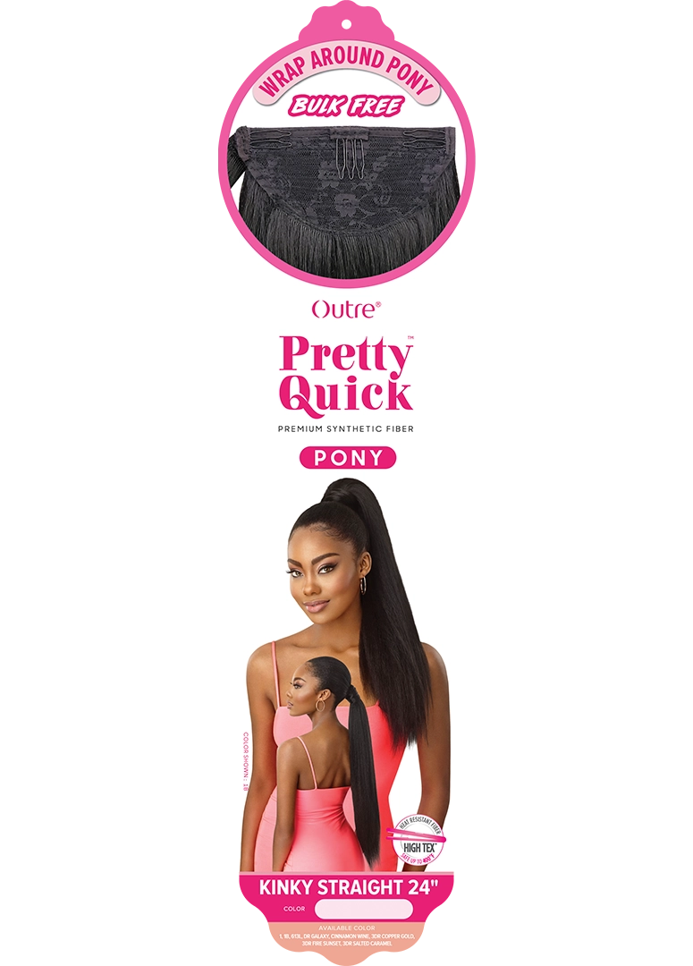 Outre Pretty Quick™ Wrap Pony Kinky Straight 24" - Elevate Styles