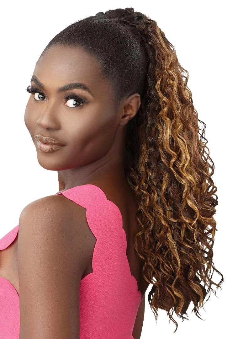 Outre Premium Synthetic Wet N Wavy Pretty Quick Pony Deep Wave 20" PQPWDW20