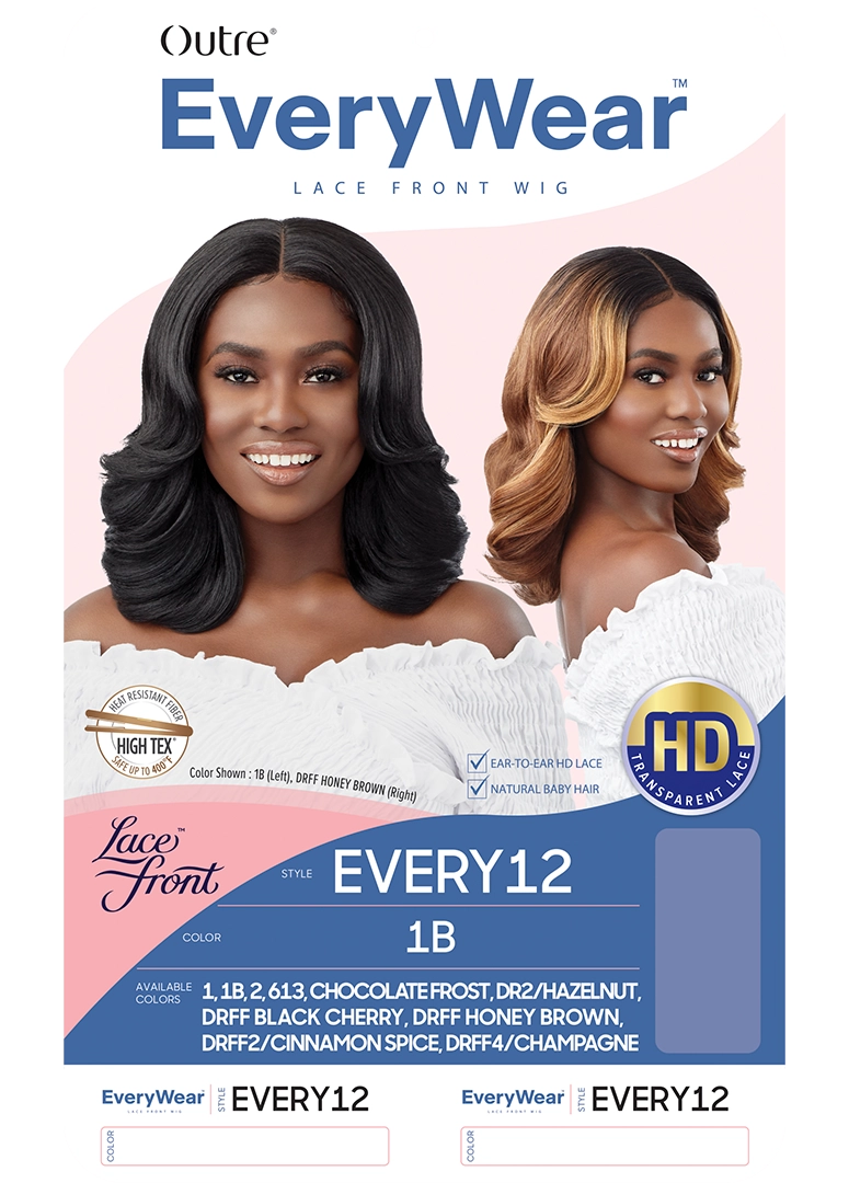 Outre Synthetic Pre-Plucked HD Transparent Lace Front Wig Every 12 QLEWE12