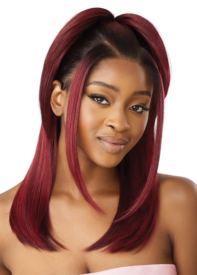 Outre Airtied Human Hair Blend Vanish HD+ Lace Front Wig HHB-Sleek Yaki 20" QLHBFHSY20