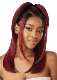 Thumbnail for Outre Airtied Human Hair Blend Vanish HD+ Lace Front Wig HHB-Sleek Yaki 20