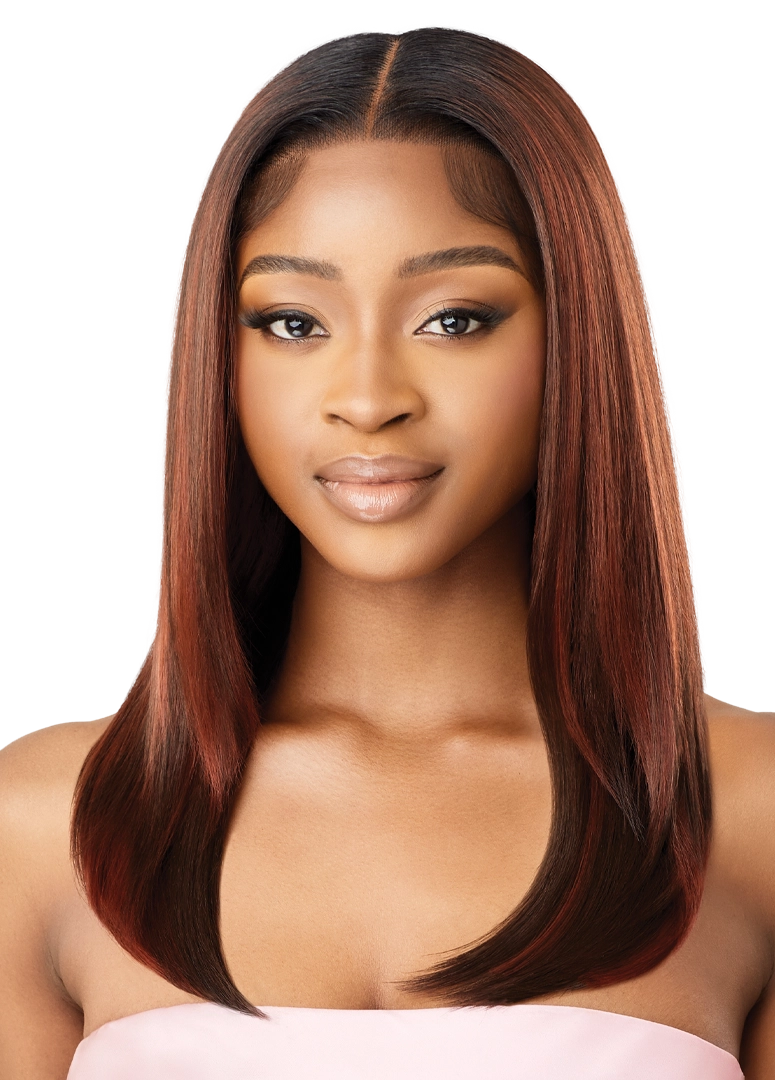 Outre Airtied Human Hair Blend Vanish HD+ Lace Front Wig HHB-Sleek Yaki 20"