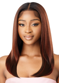 Thumbnail for Outre Airtied Human Hair Blend Vanish HD+ Lace Front Wig HHB-Sleek Yaki 20