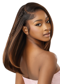 Thumbnail for Outre Airtied Human Hair Blend Vanish HD+ Lace Front Wig HHB-Sleek Yaki 20