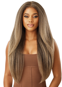 Thumbnail for Outre HD Melted Hairline Kinky Soft Edges Lace Front Wig Kinky Soft 1