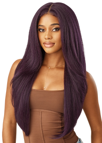 Thumbnail for Outre HD Melted Hairline Kinky Soft Edges Lace Front Wig Kinky Soft 1