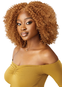 Thumbnail for Outre HD Melted Hairline Kinky Soft Edges Lace Front Wig Kinky Soft 3