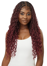 Thumbnail for Outre Whole Lace HD Pre-Braided Lace Front Wig Boho Box Braids 28 - Elevate Styles