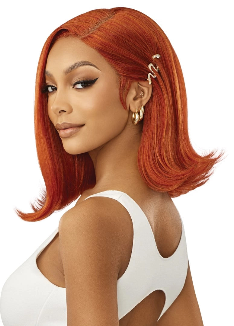 Outre Synthetic Glueless HD Transparent Lace Front Wig Carmel - Elevate Styles