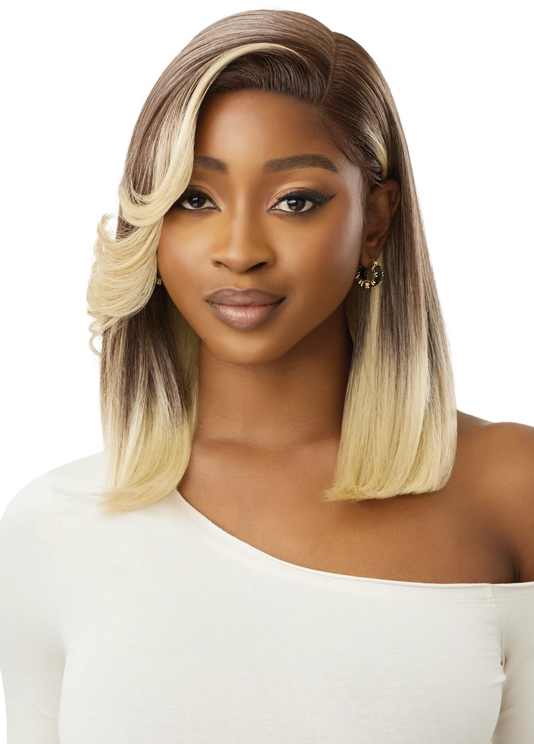 Outre Synthetic Glueless HD Transparent Lace Front Wig Ellis