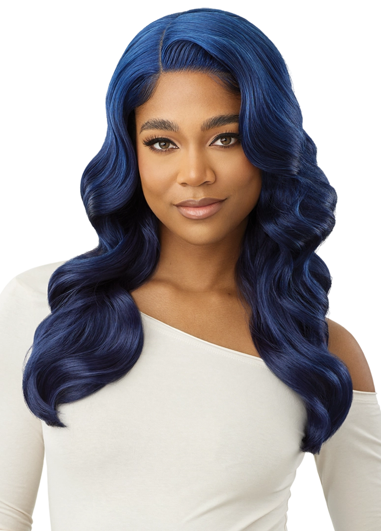 Outre Synthetic Glueless HD Transparent Lace Front Wig Kadacia