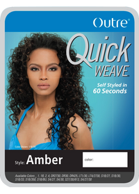 Thumbnail for Outre Quick Weave Layered Super Long Curly Half Wig Amber - Elevate Styles